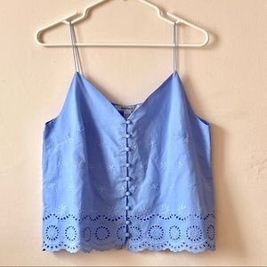 Light Blue Button Top NWT